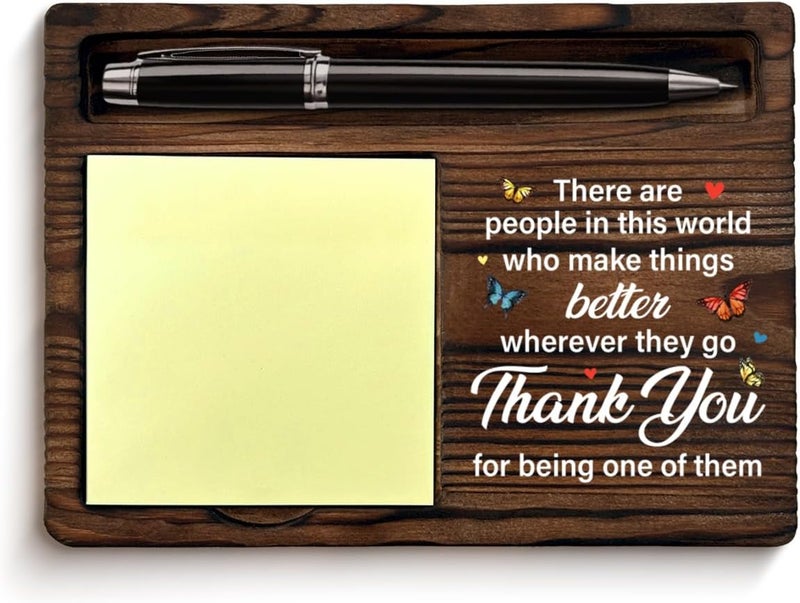 YGBF Thank You Gifts Sticky Note Holder Appreciation Gifts for Coworkers Work Bestie Colleagues Teacher Friends, Self-Stick Note Pad Holders Home Office Decor - Image 1